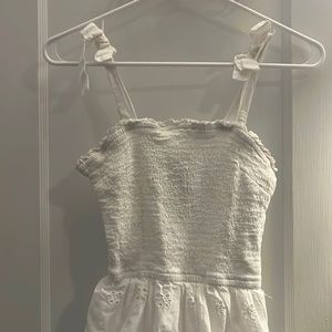 White flower/flowy ruffle dress